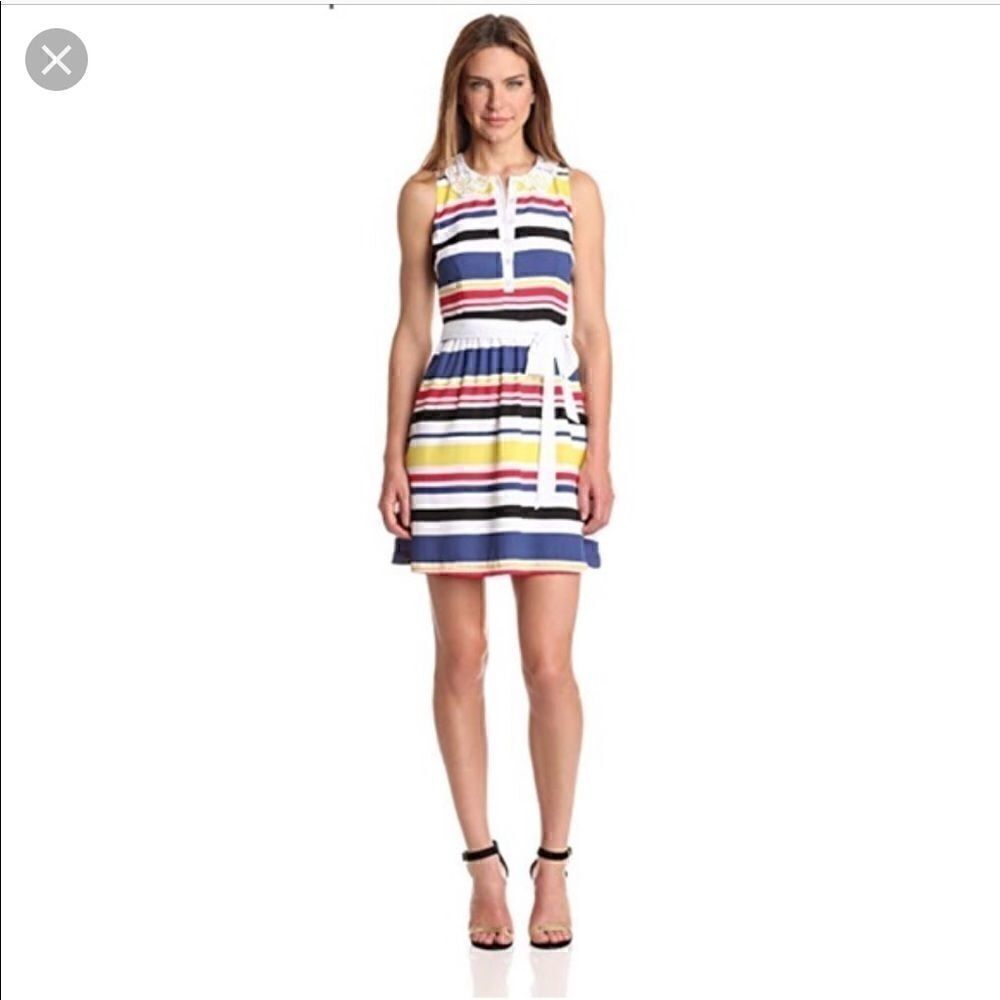 Kensie Dresses | Multi Stripe Collar Dress | L